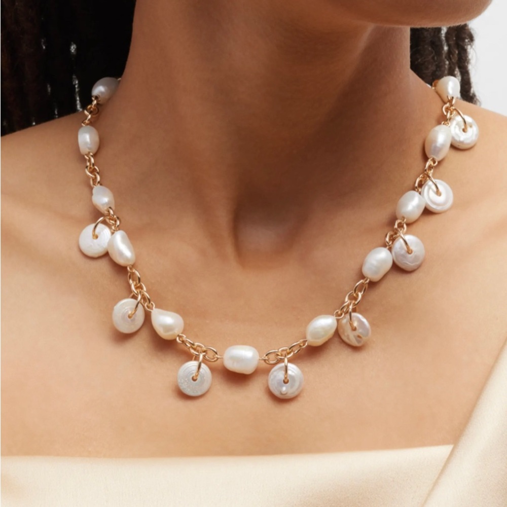 Dannijo NWT Freshwater Pearl Cypress Necklace